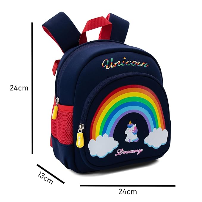 Adorable unicorn and rainbow kids' bag with ergonomic straps and safety features. Usmile.toys